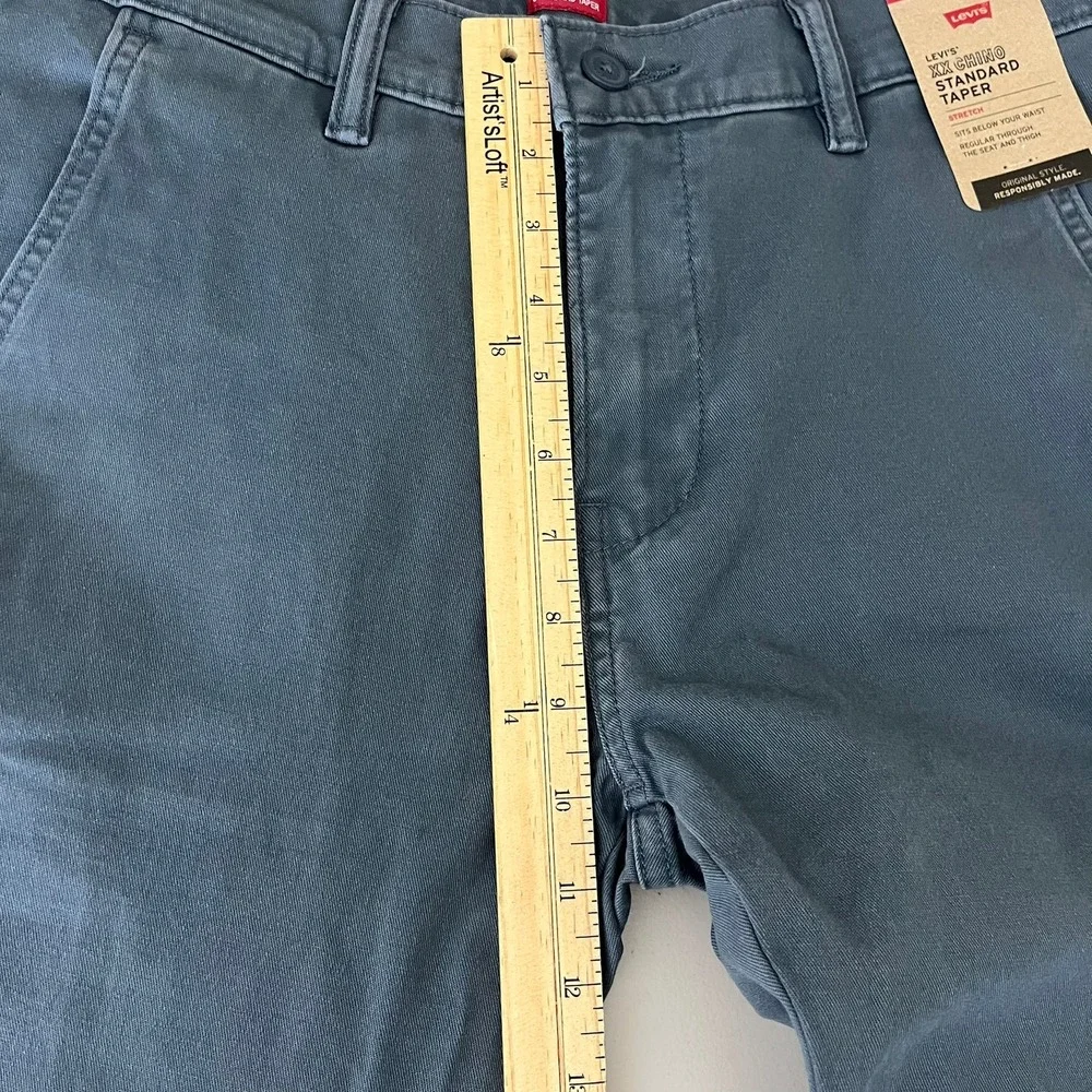 Levis XX Chino Standard Taper Pants Mens 30x32 Slate Blue Stretch 85226-0063 NWT